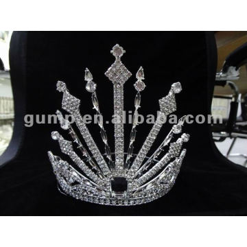 rhinestone large tiara crown
